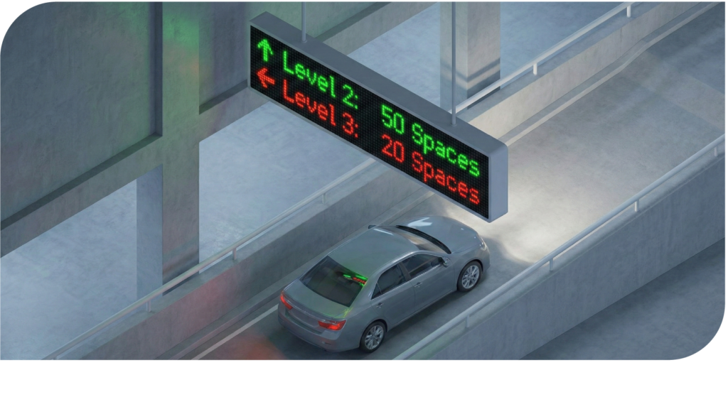 ป้าย LED Display แสดงจำนวนช่องจอดที่ว่าง