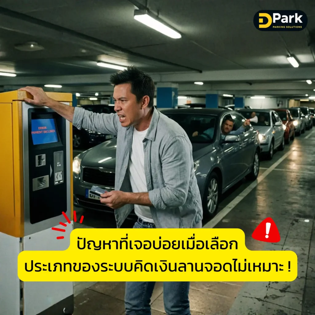 ปัญหาที่เจอบ่อยเมื่อเลือกประเภทของระบบคิดเงินลานจอดไม่เหมาะ