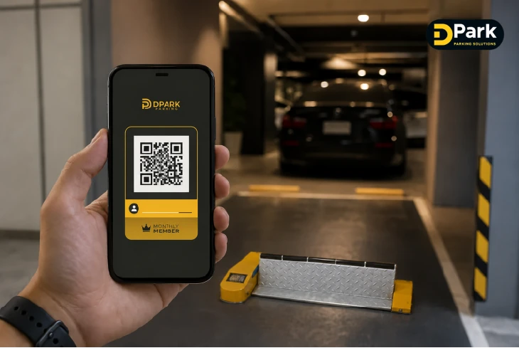 บัตรสมาชิกที่จอดรถรายเดือนแบบดิจิทัลพร้อม QR PromptPay ของระบบ Flap Lock